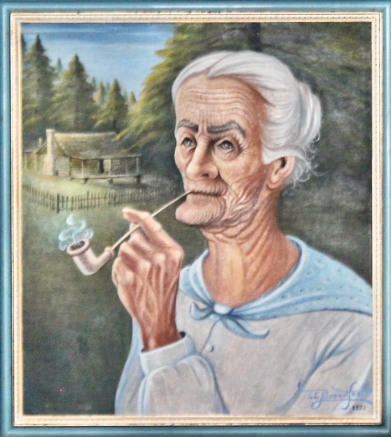 L.L. Broadfoot’s portrait of 111-year-old Katherine Burk is accompanied by a story describing the life of a woman who people suspected was a witch in the Ozark hills.